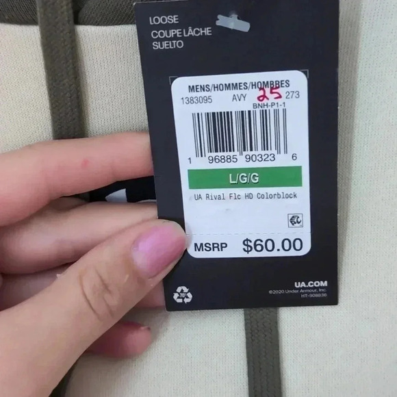 Under Armour Rival Fleece Colorblock Hoodie - Picture 5 of 8